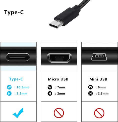 XMSJSIY Dash Cam Fuse Tap Kit USB-C Type-C Dashcam Hardwire Wire Converts 12V-36V to 5V/2.5A Car DVR Charger Power Cord with Low Voltage Protection-10Feet/3M (USB-C) in Saudi Arabia