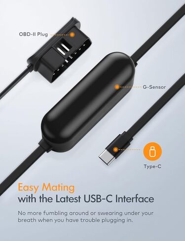 iZEEKER 11.5ft Type-C USB Hardwire Kit Fuse for Dash Cam، متوافق على نطاق واسع مع شاحن Dashcam للسيارة 11.5V-40V in Kuwait