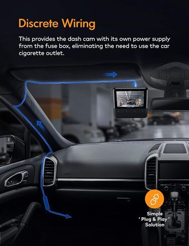 iZEEKER 11.5ft Type-C USB Hardwire Kit Fuse for Dash Cam، متوافق على نطاق واسع مع شاحن Dashcam للسيارة 11.5V-40V in Kuwait