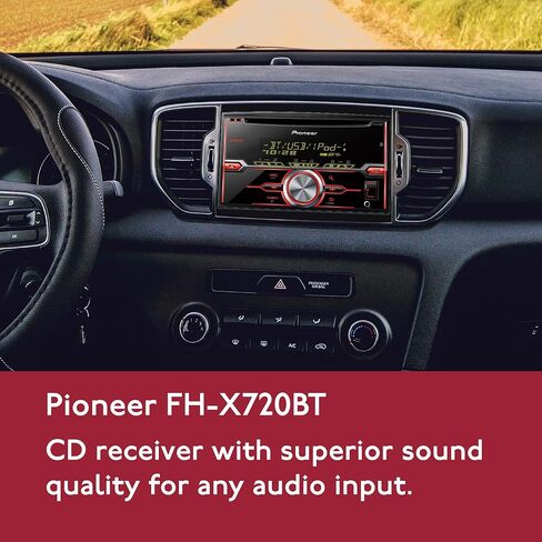 Soundstream VR-623B Built-in Bluetooth 6.2 Inch Touchscreen High Resolution TFT LCD Car CD DVD MP3 Receiver Hands Free Calls Audio Streaming USB AUX SD Card Inputs LED RGB Colors AM/FM Radio Stereo in Saudi Arabia