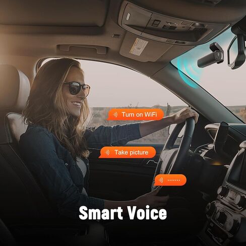 AZDOME M301 2K Dash Cam أمامية وخلفية، واي فاي مدمج، كاميرات مزدوجة للسيارات، كاميرا سيارة للتحكم الصوتي مع UHD 1440P، رؤية ليلية، مستشعر G، شاشة وقوف السيارات، بطاقة SD سعة 64 جيجابايت متضمنة in Kuwait