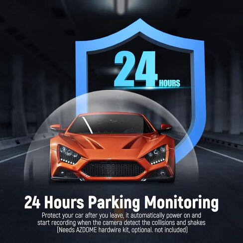 AZDOME M301 2K Dash Cam أمامية وخلفية، واي فاي مدمج، كاميرات مزدوجة للسيارات، كاميرا سيارة للتحكم الصوتي مع UHD 1440P، رؤية ليلية، مستشعر G، شاشة وقوف السيارات، بطاقة SD سعة 64 جيجابايت متضمنة in Kuwait