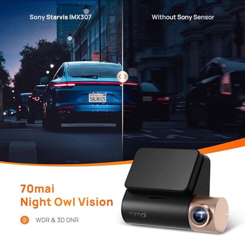 70mai Dash Cam Lite، 70mai Micro SD Card 32GB، 1080P Full HD، Sony IMX307، مستشعر G مدمج، زاوية واسعة 130 درجة FOV، WDR، رؤية ليلية، تسجيل حلقي in Kuwait
