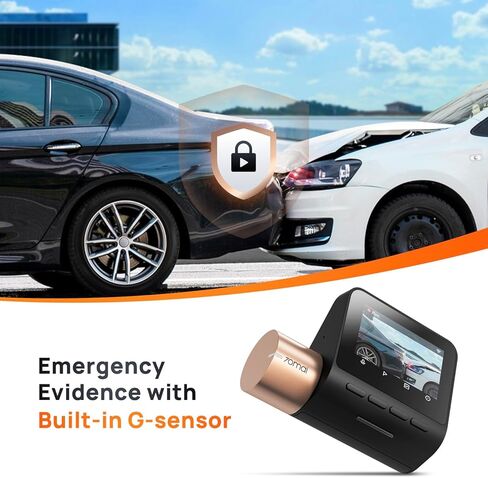 70mai Dash Cam Lite، 70mai Micro SD Card 32GB، 1080P Full HD، Sony IMX307، مستشعر G مدمج، زاوية واسعة 130 درجة FOV، WDR، رؤية ليلية، تسجيل حلقي in Kuwait