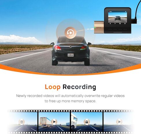 70mai Dash Cam Lite، 70mai Micro SD Card 32GB، 1080P Full HD، Sony IMX307، مستشعر G مدمج، زاوية واسعة 130 درجة FOV، WDR، رؤية ليلية، تسجيل حلقي in Kuwait