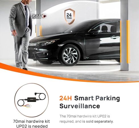 70mai Dash Cam Lite، 70mai Micro SD Card 32GB، 1080P Full HD، Sony IMX307، مستشعر G مدمج، زاوية واسعة 130 درجة FOV، WDR، رؤية ليلية، تسجيل حلقي in Kuwait