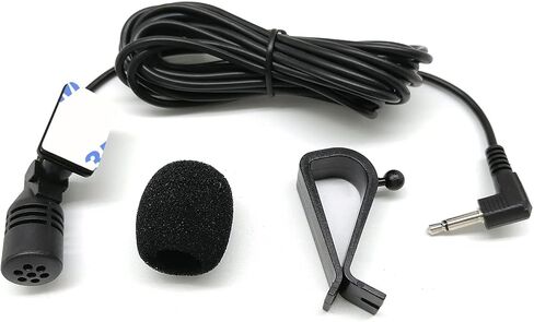 ميكروفون ستيريو للسيارة من Atictek مقاس 3.5 مم، بديل مقبس ميكروفون التجميع لراديو السيارة بلوتوث متوافق مع Pioneer Boss Kenwood JVC Sony Jsesen Alpine والمزيد in Kuwait