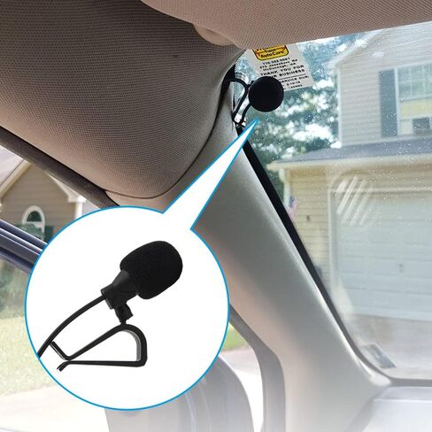 ميكروفون ستيريو للسيارة من Atictek مقاس 3.5 مم، بديل مقبس ميكروفون التجميع لراديو السيارة بلوتوث متوافق مع Pioneer Boss Kenwood JVC Sony Jsesen Alpine والمزيد in Kuwait
