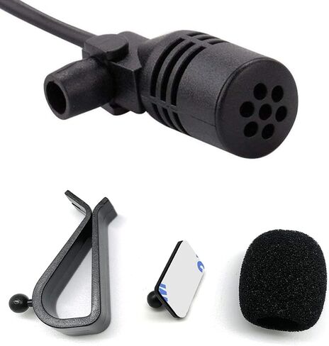 ميكروفون ستيريو للسيارة من Atictek مقاس 3.5 مم، بديل مقبس ميكروفون التجميع لراديو السيارة بلوتوث متوافق مع Pioneer Boss Kenwood JVC Sony Jsesen Alpine والمزيد in Kuwait