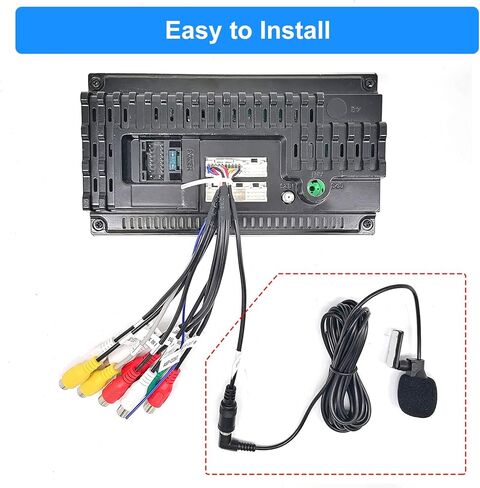 ميكروفون ستيريو للسيارة من Atictek مقاس 3.5 مم، بديل مقبس ميكروفون التجميع لراديو السيارة بلوتوث متوافق مع Pioneer Boss Kenwood JVC Sony Jsesen Alpine والمزيد in Kuwait