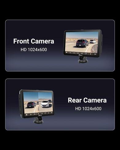 Portable Car Stereo, OTTOCAST Wireless Apple CarPlay and Android Auto Dual Bluetooth Car Radio, 7" HD Touchable CarPlay Screen, GPS Navigator with HD Dash Cam Front and Rear 128G TF Card for All Cars in Saudi Arabia