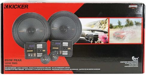 KICKER 47KSS6704 6.75" 125 Watt Car Audio Component Speakers Pair KSS670 in Saudi Arabia