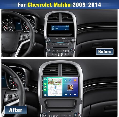 2+32G ستيريو سيارة أندرويد لسيارة شيفروليه تشيفي ماليبو 2009-2014 مع Apple Carplay Android Auto Mirror Link Change Theme 9 بوصة شاشة تعمل باللمس FM RDS DSP SWC Bluetooth WiFi GPS+AHD Camera & MIC in Kuwait