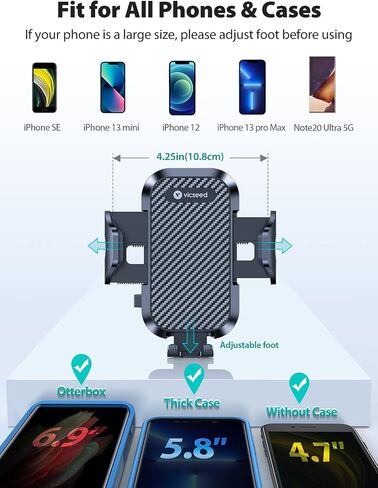 𝗨𝗽𝗴𝗿𝗮𝗱𝗲𝗱 15'' Cup Holder Phone Mount [𝗦𝘁𝗮𝗯𝗹𝗲 & 𝗦𝗲𝗰𝘂𝗿𝗲] Cup Phone Holder for Car, Adjustable Long Neck Phone Cup Holder for Car, Truck, SUV, Fit for iPhone 14 13 Pro Max, All Phones in Saudi Arabia