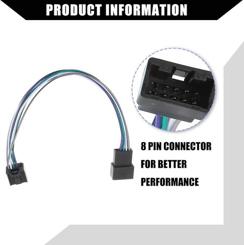 Hihaha داخلي/إضافة مضخم صوت ومضخم صوت وأسلاك T-Harness لتويوتا كامري 2018-2021 لتويوتا RAV4 2019-2021/ موصل قابس ستيريو راديو السيارة 8 دبوس/بلاستيك/1 قطعة/أسود in Kuwait