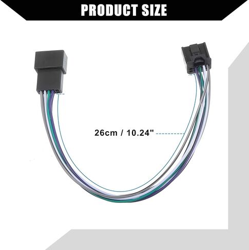 Hihaha داخلي/إضافة مضخم صوت ومضخم صوت وأسلاك T-Harness لتويوتا كامري 2018-2021 لتويوتا RAV4 2019-2021/ موصل قابس ستيريو راديو السيارة 8 دبوس/بلاستيك/1 قطعة/أسود in Kuwait