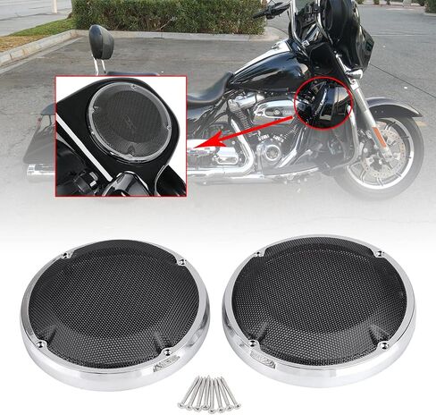 Black 6.5" Saddlebag Lid Lower Vented Fairing Speaker Grill Cover Compatible with 1983-2021 Harley Touring Road King Electra Street Glide in Saudi Arabia