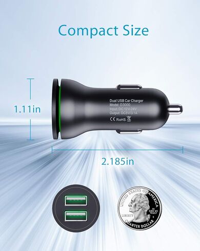 شاحن سيارة VIOFO مع كابل 13.1 قدم (4 متر) لـ A129 Pro Duo / A129 Plus Duo in Kuwait