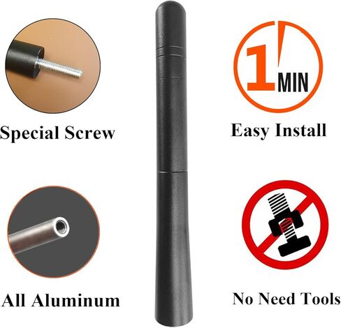 Short Aluminum Antenna for Nissan Titan (2019-2023), 4.7 Inch Radio Antenna for Nissan Titan (2019-2023) in Kuwait