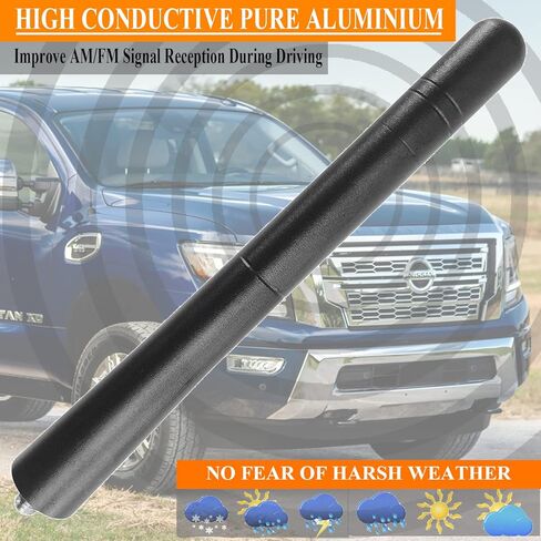 Short Aluminum Antenna for Nissan Titan (2019-2023), 4.7 Inch Radio Antenna for Nissan Titan (2019-2023) in Kuwait