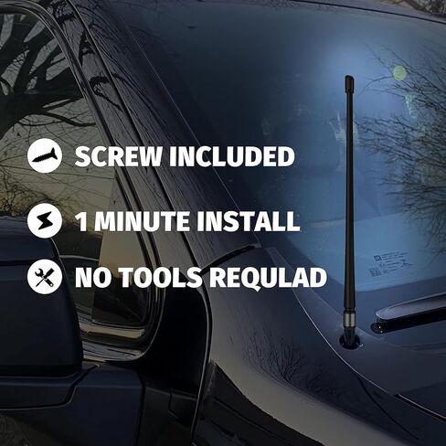 مودت هوائي قصير 7 انش لسيارة دودج رام 1500 2500 3500 2007-2022 - استقبال اف ام/ايه ام محسن - ملحقات دودج رام in Kuwait