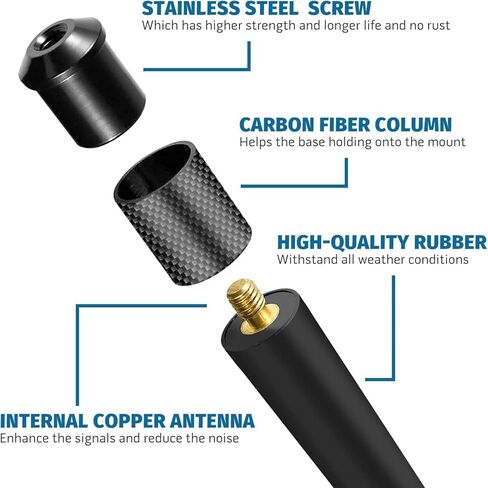 مودت هوائي قصير 7 انش لسيارة دودج رام 1500 2500 3500 2007-2022 - استقبال اف ام/ايه ام محسن - ملحقات دودج رام in Kuwait