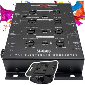 مقبض سيارة ستيريو الكتروني ثلاثي الاتجاهات ST-X300 من ساوند اكستريم مع مقبض باس استجابة تردد عن بعد 10Hz-30kHz بما في ذلك موصل محول الطاقة فصل 60 ديسيبل in Kuwait