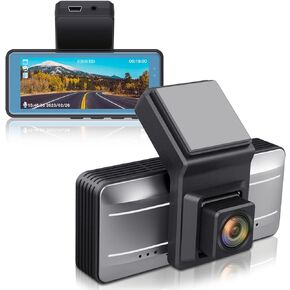 Dash Cam for Cars, 1080P Full HD Dash Car Camera Video Recorder Front Dashcam Super Night Vision, 170° Wide Angle Dashcams with 3.4" IPS Display, G-Sensor, WDR, Motion Detection Loop Recording in Kuwait