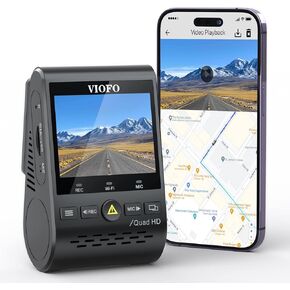 VIOFO A129 Plus Dash Cam 2K 1440P 60FPS GPS Wi-Fi Car Dash Camera مع HDR، زاوية واسعة 140 درجة، وضع وقوف السيارات، تسجيل الطوارئ، مكثف فائق، كشف الحركة - الكاميرا الأمامية فقط (متجدد) in Kuwait