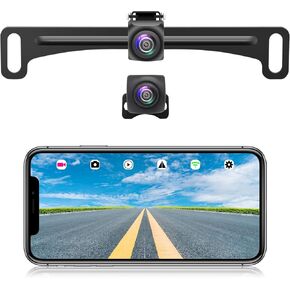 IYING Wireless Car Camera Backup Camera WiFi Rear View Camera 1080P HD License Plate Front/Rear Cam for iPhone iPad Android Phones Tablets, 170 Degrees Viewing Angle Waterproof Reverse Camera for Car in Kuwait