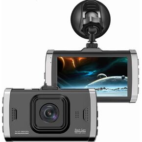 كاميرا Dash Cam، كاميرا لوحة قيادة السيارة Dyzeryk شاشة 3.0 بوصة، دقة Full HD 1080P، زاوية واسعة 170 درجة، كاميرا فيديو مسجلة على لوحة القيادة، كاميرا سيارة مع مستشعر G، تسجيل حلقي، رؤية ليلية، WDR (أسود) in Kuwait