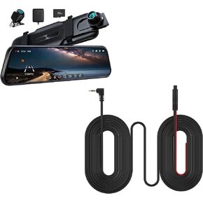 كاميرا مرآة الرؤية الخلفية Pelsee P10 2.5K، مع كابل تمديد للكاميرا الخلفية بطول 33 قدمًا، ومساعد القيادة الذكية لكاميرا داش مرآة 10 بوصة مع ADAS وBSD، وكاميرا أمامية وخلفية لشاحنات السيارات، والرؤية الليلية in Kuwait