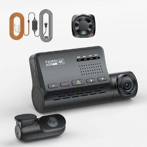 【الحزمة: A139PRO 2CH + HK3-C كابل سلكي + جهاز تحكم عن بعد بلوتوث 】 VIOFO 4K HDR Dash Cam أمامية وخلفية A139 Pro 2CH، مستشعر STARVIS 2 IMX678، رؤية ليلية رائعة، Ultra HD 4K + 1080P Dashcam للسيارة in Kuwait