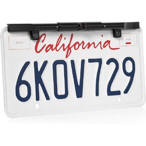 Ultra Slim Bar-Type License Plate Backup Camera with Active Parking Lines (Black) in Kuwait