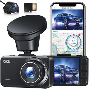 كاميرا داش كام أمامية وخلفية 4K، بطاقة SD مجانية بسعة 32 جيجابايت، كاميرا داش للسيارات مع نظام تحديد المواقع واي فاي مدمج، كاميرا داش كام مزدوجة 4K + 2.5K، زاوية واسعة 170 درجة، تسجيل حلقي، مستشعر G، رؤية ليلية، شاشة وقوف السيارات، 512 جيجابايت الأعلى in Kuwait