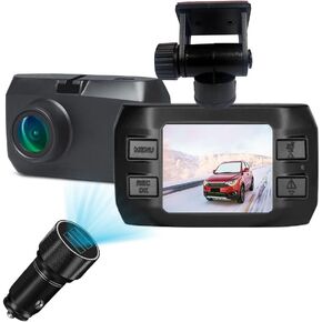 VSYSTO WiFi Car Dash Cam, 2K Mini Dashcam for Cars, 1.5 Inch Screen DVR with SONYIMX323 Lens Dual USB Port Car Charger, G-Sensor, Loop Recording (Black-1.5Inch)