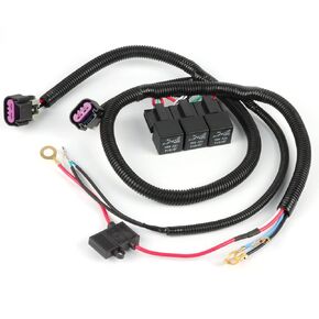 Hotwin المزدوج الكهربائية مروحة الأسلاك تسخير متوافق مع GM 1999-2006 ECU التحكم الكهربائية مروحة التبريد الأسلاك تسخير عدة، أداة تسخير الأسلاك 7L5533A226T in Kuwait