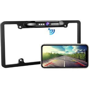 Casoda Wireless License Plate Backup Camera, Crystal Clear View Strong Signal Infrared Night Vision Suitable for Car Truck SUV Pickup Trailer Van Camper in Kuwait