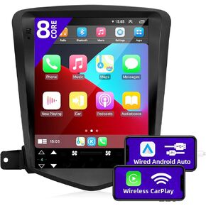 راديو السيارة CGOGC Android10 متوافق مع Carplay Android Auto 8core TouchScreen Stereo Bluetooth GPS Navigation Backup Camera Media Play T Style Head Unit لسيارة شيفروليه تشيفي كروز 2009-2015 in Kuwait