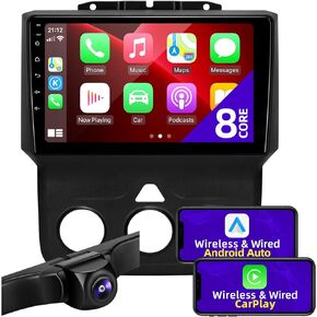 راديو السيارة CGOGC Android متوافق مع Carplay Android Auto لـ Dodge RAM 1500 2500 3500 2013-2018 8core 1280X720 IPS شاشة تعمل باللمس ستيريو بلوتوث GPS FM/AM وحدة ملاحة الوسائط المتعددة in Kuwait