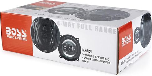 BOSS NX524 5.25" 600W 4-Way Car Audio Coaxial Speakers Stereo Black 4 Ohm in Saudi Arabia