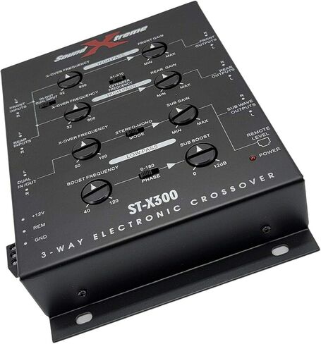 مقبض سيارة ستيريو الكتروني ثلاثي الاتجاهات ST-X300 من ساوند اكستريم مع مقبض باس استجابة تردد عن بعد 10Hz-30kHz بما في ذلك موصل محول الطاقة فصل 60 ديسيبل in Saudi Arabia