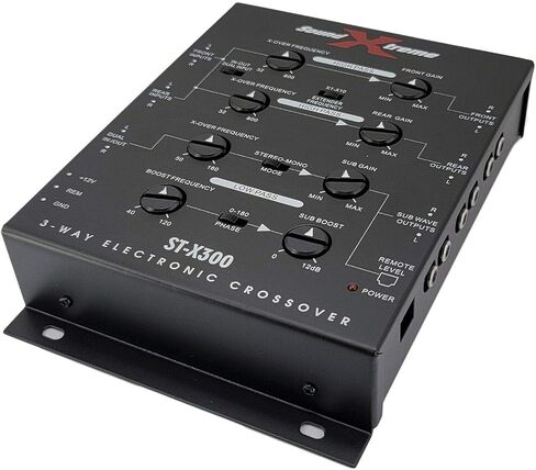 مقبض سيارة ستيريو الكتروني ثلاثي الاتجاهات ST-X300 من ساوند اكستريم مع مقبض باس استجابة تردد عن بعد 10Hz-30kHz بما في ذلك موصل محول الطاقة فصل 60 ديسيبل in Saudi Arabia