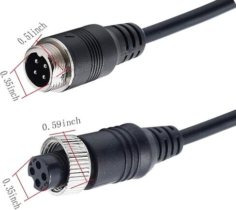PEN 10FT/3M Car 4Pin Aviation Video ExtensionCable for, CCTV Rearview Camera Truck Trailer Camper Bus Motorhome Vehicle Backup Monitor Waterproof Shockproof System in Saudi Arabia