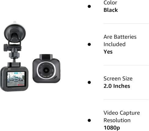 Dash Cam Pro Wi-Fi - As Seen on TV Dash Cam 360°, Motion Detection, 2.0" LCD, 1080p HD, Dashboard Camera Video Recorder, Loop Recording, Night-Mode in Saudi Arabia