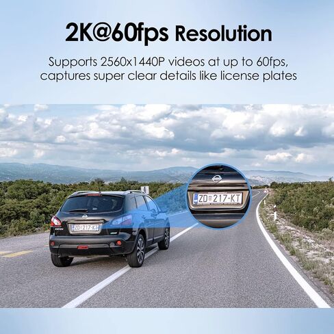 VIOFO A129 Plus Dash Cam 2K 1440P 60FPS GPS Wi-Fi Car Dash Camera مع HDR، زاوية واسعة 140 درجة، وضع وقوف السيارات، تسجيل الطوارئ، مكثف فائق، كشف الحركة - الكاميرا الأمامية فقط (متجدد) in Kuwait
