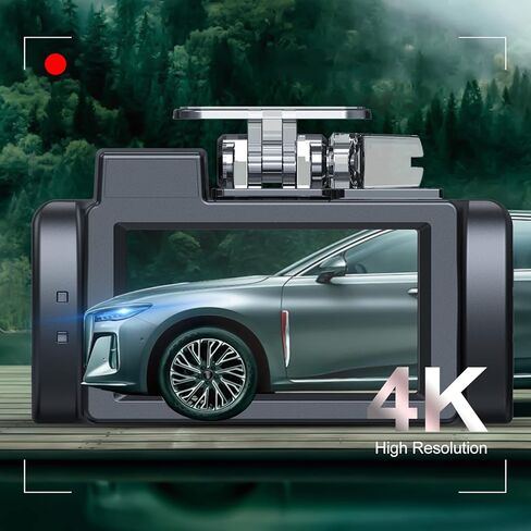 كاميرا ORIbox Dash Cam الأمامية والخلفية 4K/2.5K مسجل لوحة قيادة السيارة عالي الدقة مع شاشة IPS 3.16 بوصة، واي فاي نظام تحديد المواقع للرؤية الليلية تسجيل حلقة 170 درجة WDR زاوية واسعة، بطاقة 32 جيجابايت مجانية، أسود in Kuwait