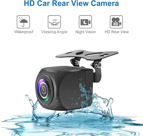 IYING Wireless Car Camera Backup Camera WiFi Rear View Camera 1080P HD License Plate Front/Rear Cam for iPhone iPad Android Phones Tablets, 170 Degrees Viewing Angle Waterproof Reverse Camera for Car in Kuwait