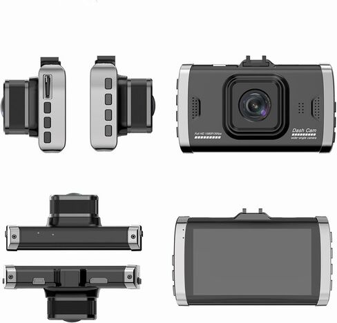 كاميرا Dash Cam، كاميرا لوحة قيادة السيارة Dyzeryk شاشة 3.0 بوصة، دقة Full HD 1080P، زاوية واسعة 170 درجة، كاميرا فيديو مسجلة على لوحة القيادة، كاميرا سيارة مع مستشعر G، تسجيل حلقي، رؤية ليلية، WDR (أسود) in Kuwait