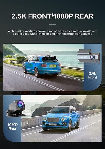 جوميز كاميرا لوحة القيادة S30 2.5K، شاشة لمس 3 انش امامية وخلفية للسيارات، واي فاي مدمج، مسجل كاميرا لوحة القيادة بزاوية واسعة 170 درجة مع مستشعر ستارفيس، شاشة وقوف السيارات 24 ساعة in Kuwait